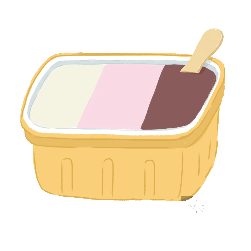 盒子雪糕手绘插画动图图片素材