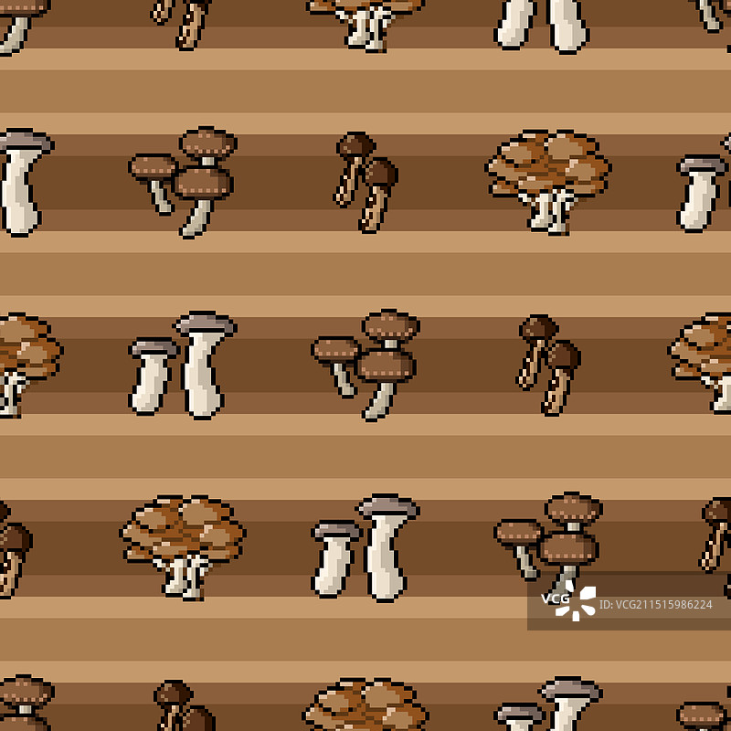 像素蘑菇图案图片素材