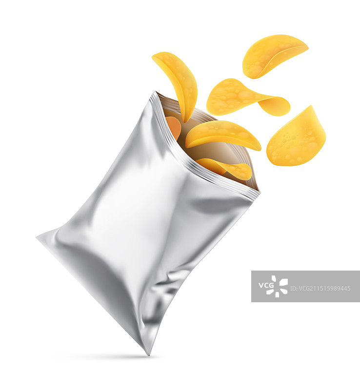 金属包装薯片图片素材