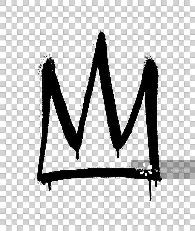 黑色喷绘皇冠图片素材