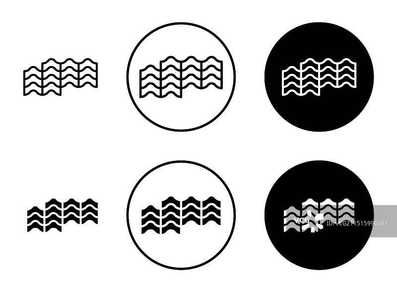 白色背景上的屋顶瓦片图标图片素材