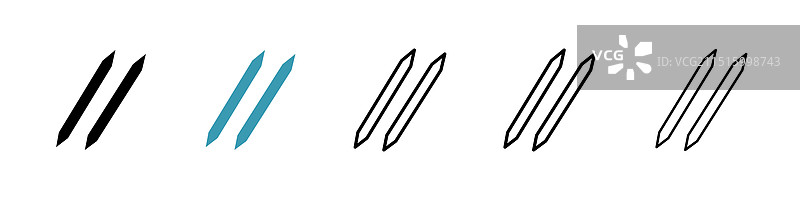 白色背景上的牙签图标集图片素材