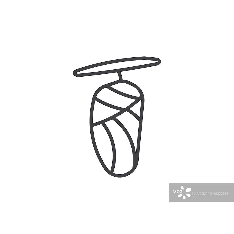 白色背景上的茧图标集图片素材