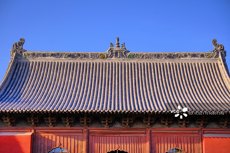 山西朔州崇福寺古建筑群景致图片素材