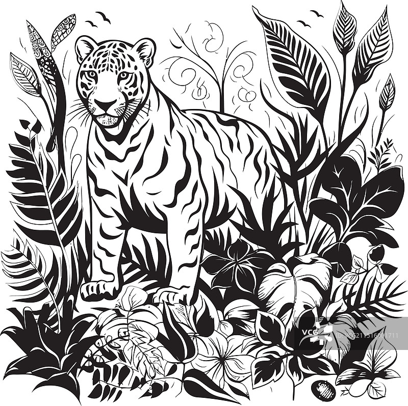 丛林奥德赛时尚黑色图标图片素材