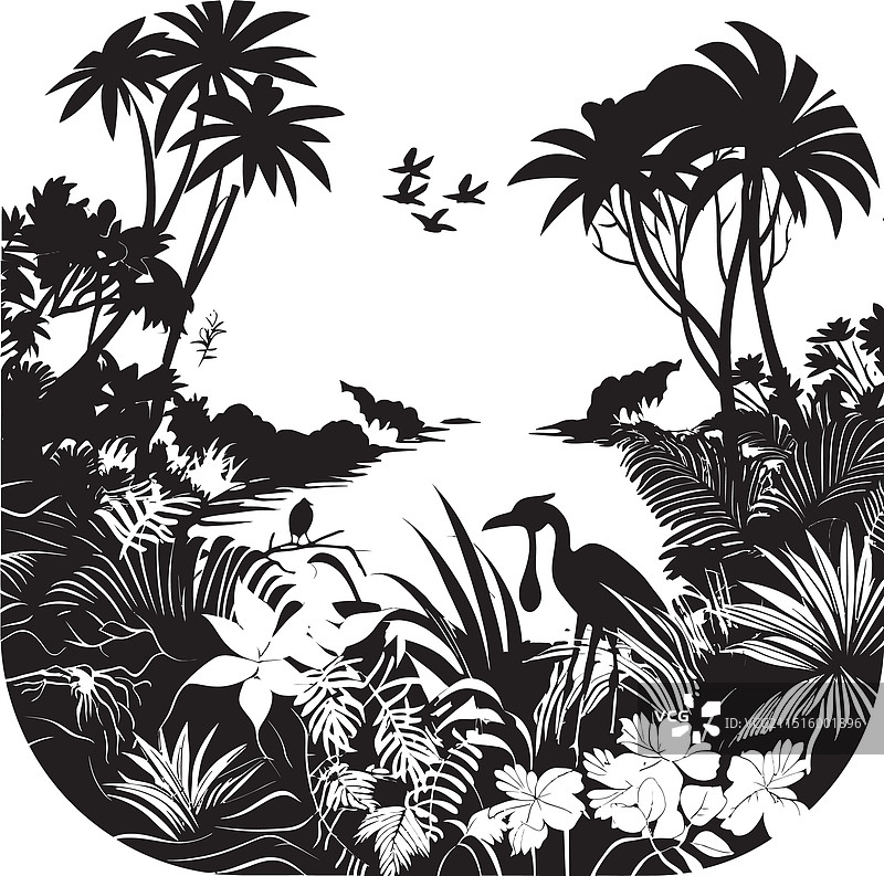 丛林奥德赛时尚黑色图标图片素材