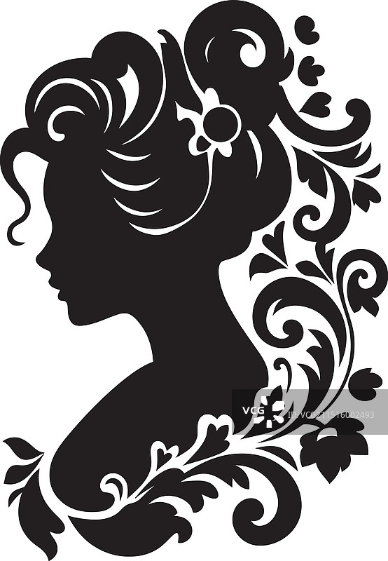 复古玫瑰黑色花卉边框设计图片素材