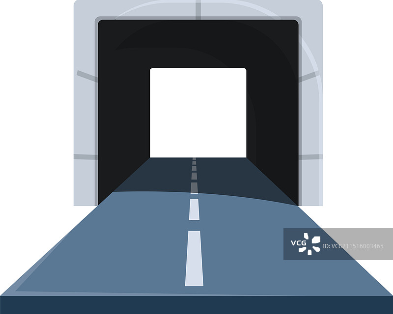 通往隧道入口的空旷道路图片素材