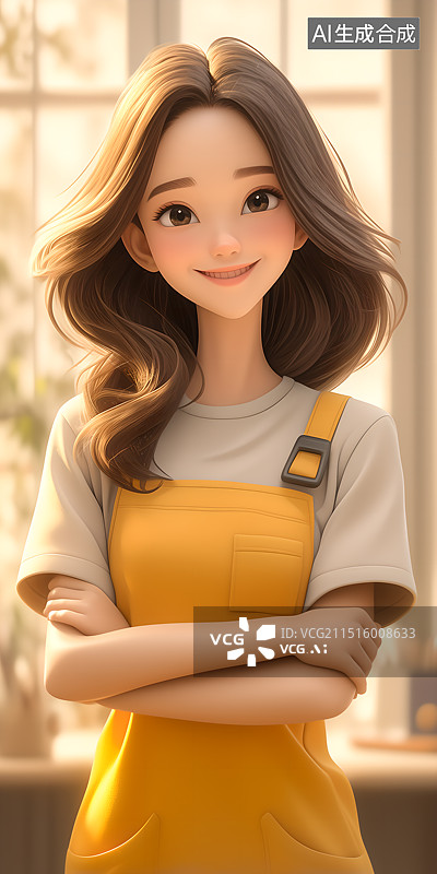 【AI数字艺术】3D卡通年轻职员图片素材