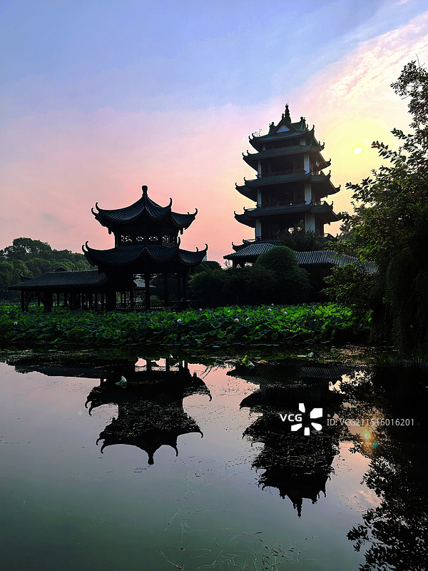 成都宝光桂湖文化旅游区图片素材