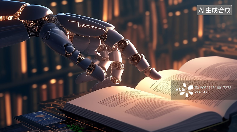 【AI数字艺术】书与人工智能图片素材