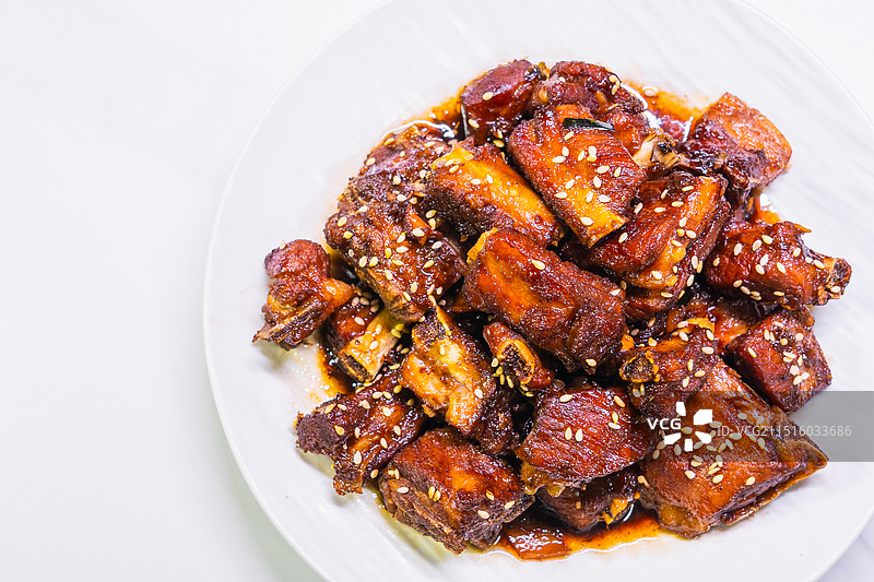 中国家常菜糖醋排骨图片素材