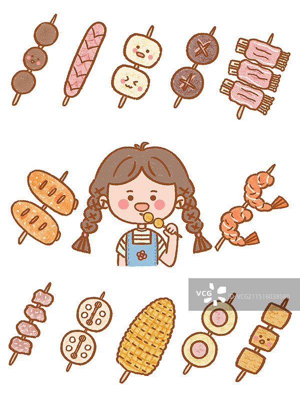 夏日撸串天堂图片素材