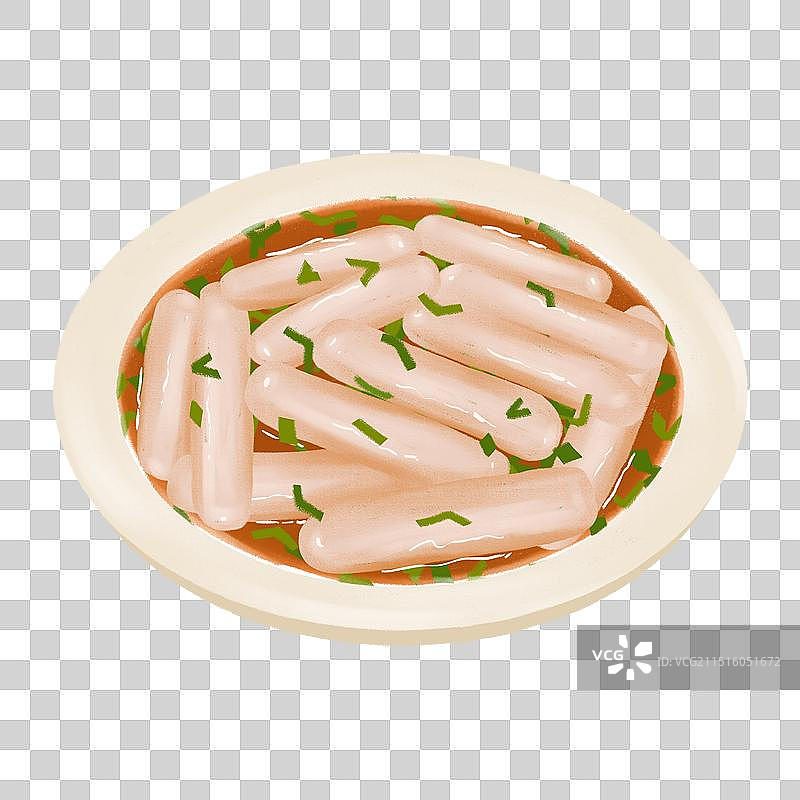 淮安特色美食插画酸汤鱼圆图片素材