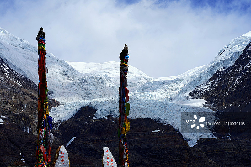 日喀则卡若拉冰川景区图片素材