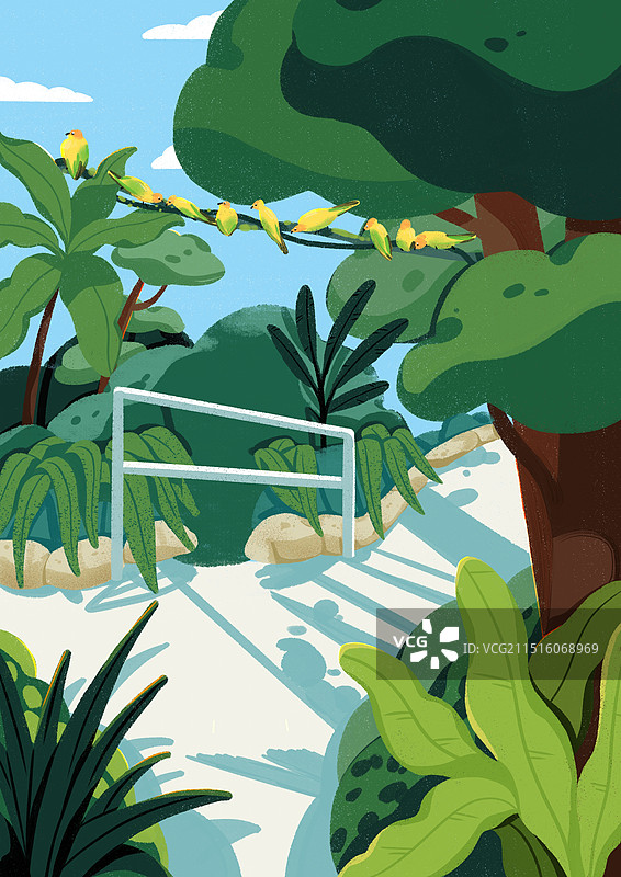 生机盎然的植物园图片素材