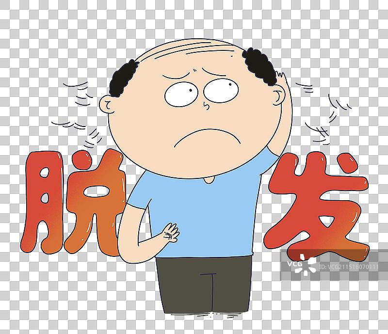 脱发掉头发的人物图片素材