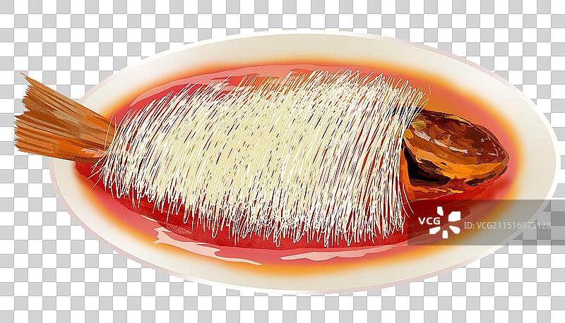 中部城市都市河南美食食物食材饮食文化鲤鱼焙面豫菜延津风俗文化插画图片素材