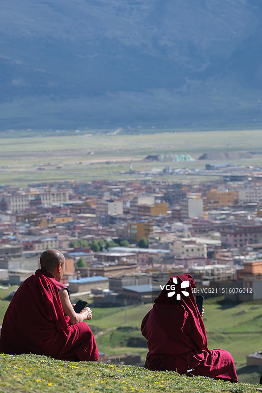 鸟瞰理塘图片素材
