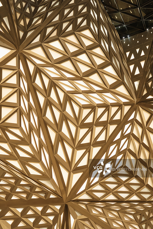 澳门新濠天地中庭艺术构架图片素材