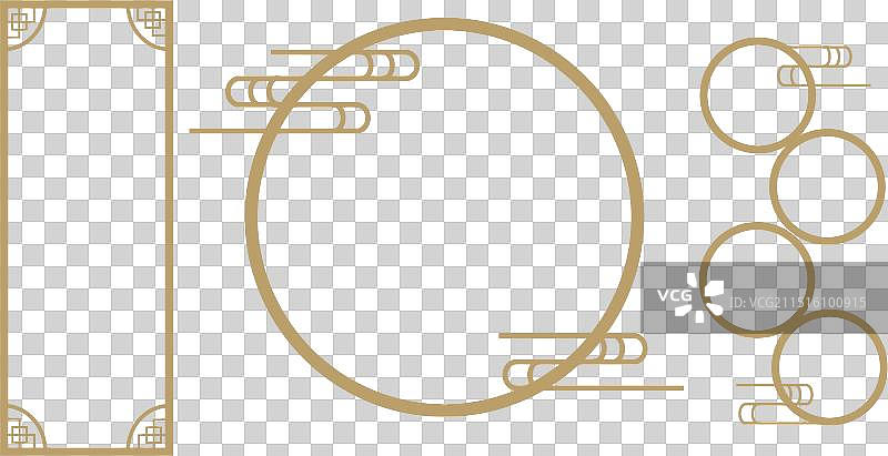 中国复古祥云圆形边框图片素材