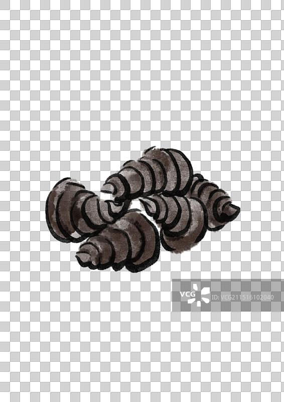 国潮风柳州美食插画元素-螺狮粉图片素材