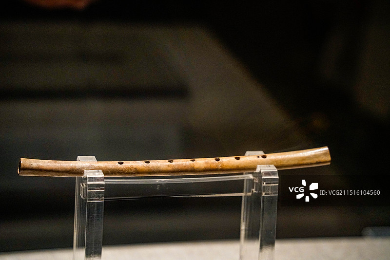 河南博物院文物贾湖骨笛图片素材