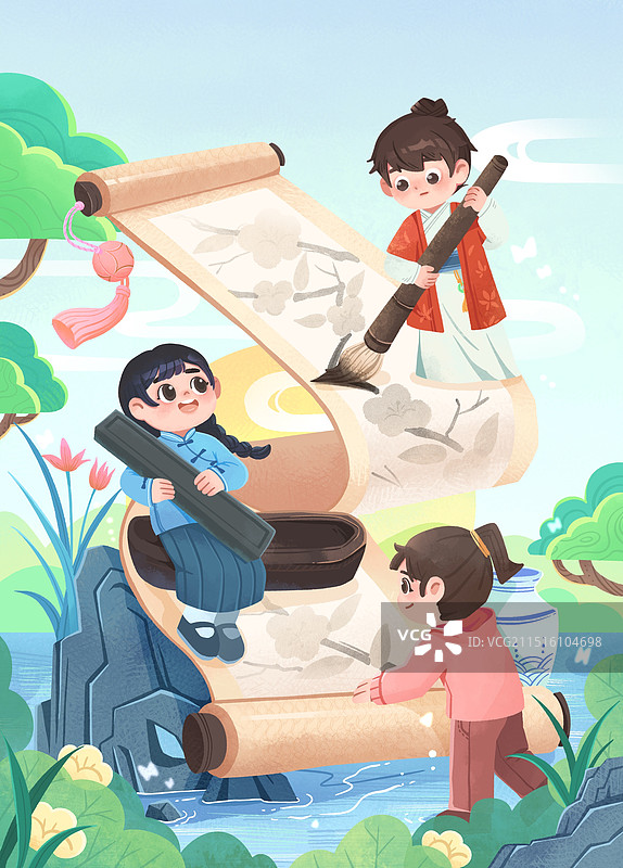 文房四宝笔墨纸砚图片素材