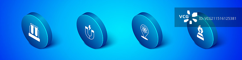 2.5D试管原子酒精或烈酒组合图片素材