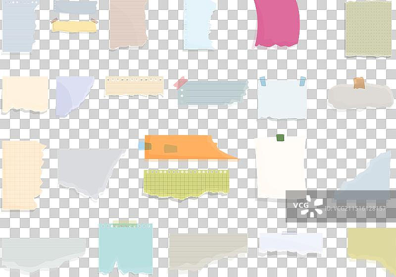 卡通撕裂便签图标图片素材