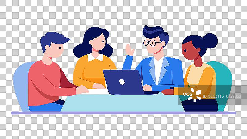 商务会议：成功与团队合作图片素材