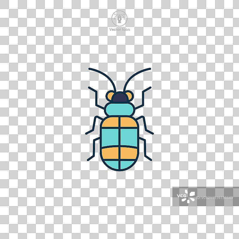 白色背景上的昆虫图标符号图片素材