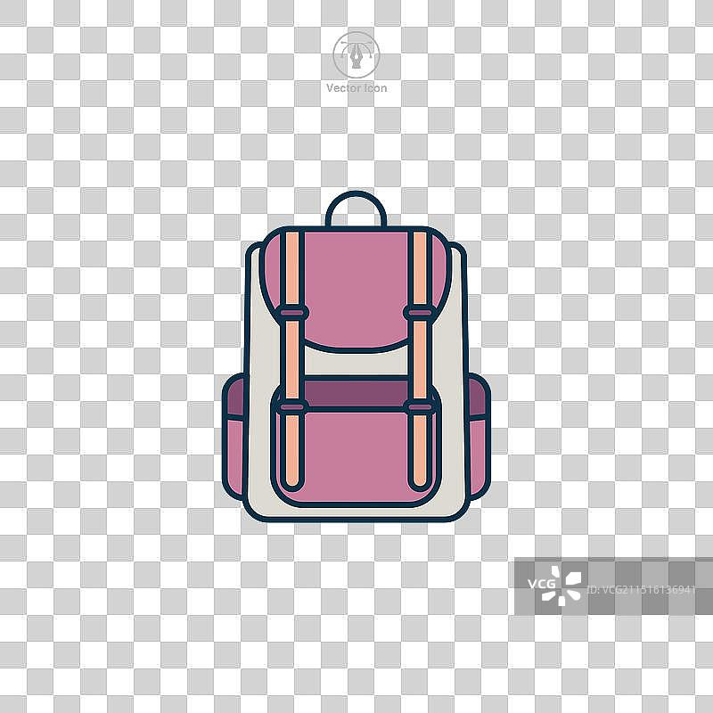 白色背景上的背包图标符号图片素材