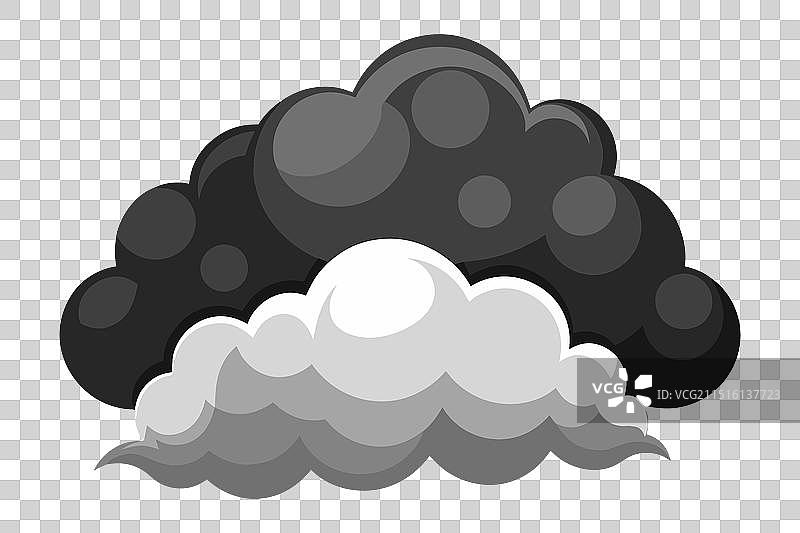 不祥的云朵自由形态剪贴画图片素材