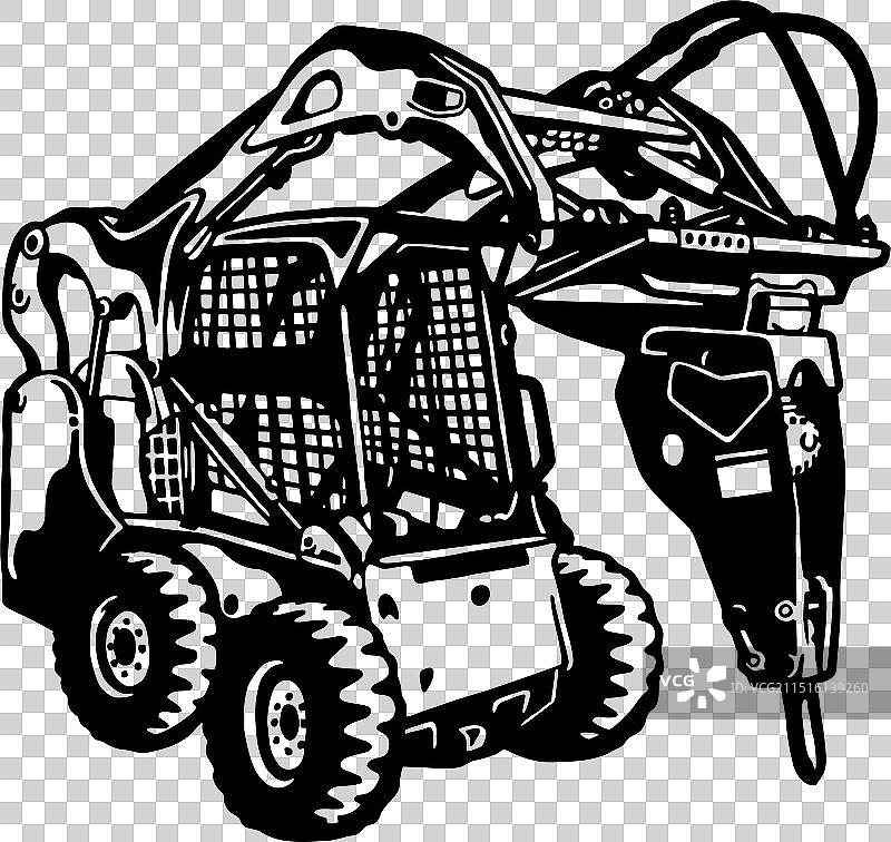 滑移装载机破碎锤图片素材