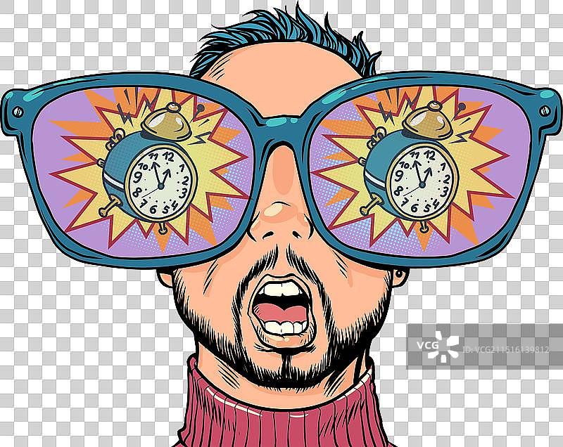 为重要活动熬夜并意识到图片素材