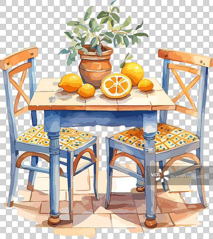 希腊晚餐剪贴画（隔离）图片素材