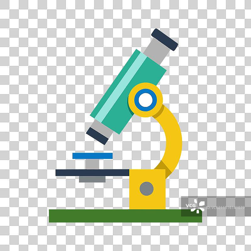 孤立的扁平显微镜图片素材
