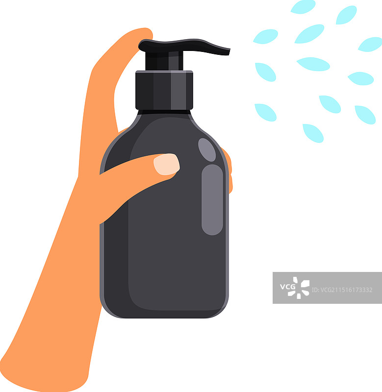 使用黑色泵式分配瓶的人图片素材