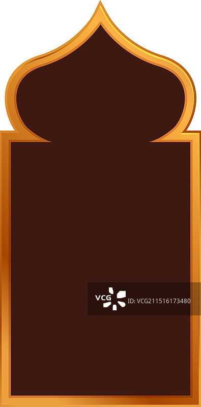金色阿拉伯风格装饰框架图片素材