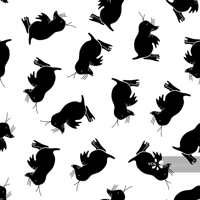 鼹鼠轮廓图案图片素材