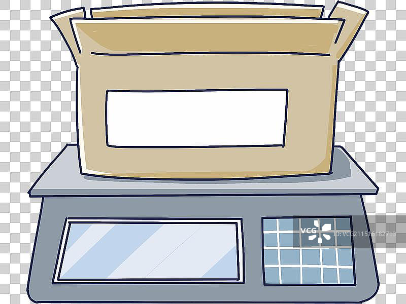 电子秤称快递箱图片素材