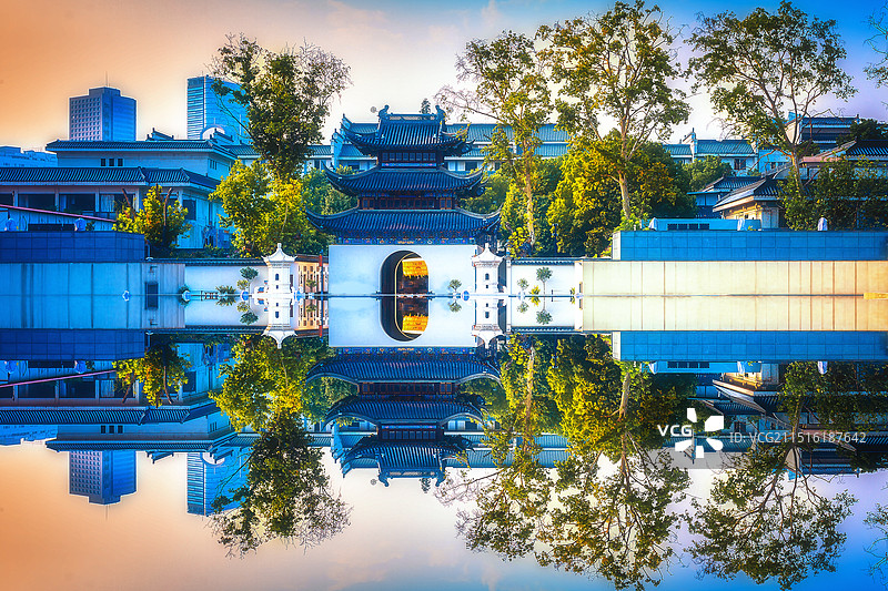 午后的江南贡院+夫子庙明远楼（南京）图片素材