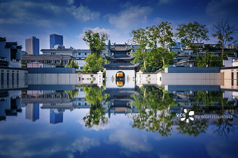 午后的江南贡院+夫子庙明远楼（南京）图片素材