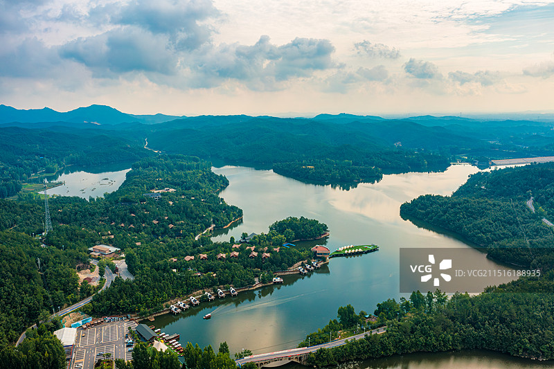 航拍南阳方城五朵山风光图片素材