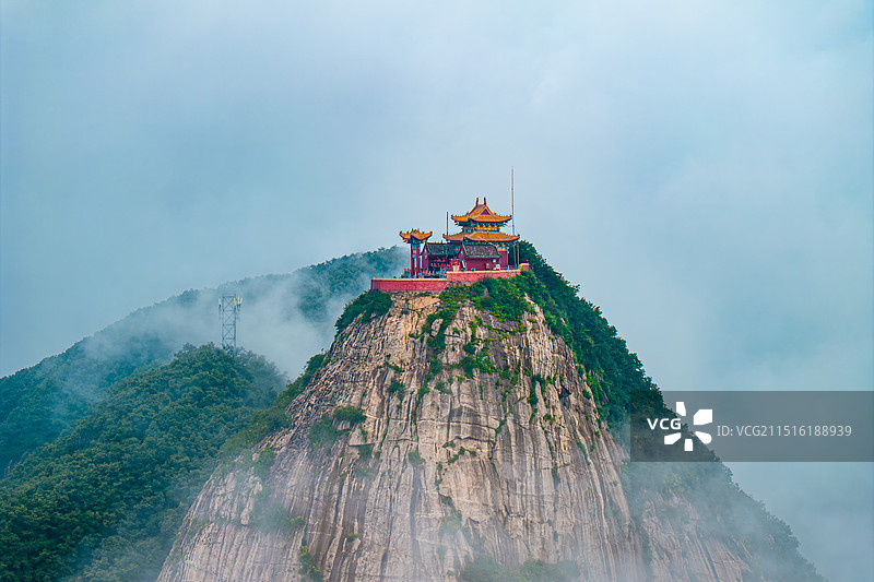 航拍南阳方城五朵山风光图片素材