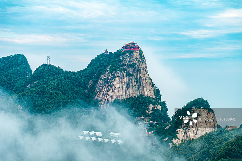 航拍南阳方城五朵山风光图片素材