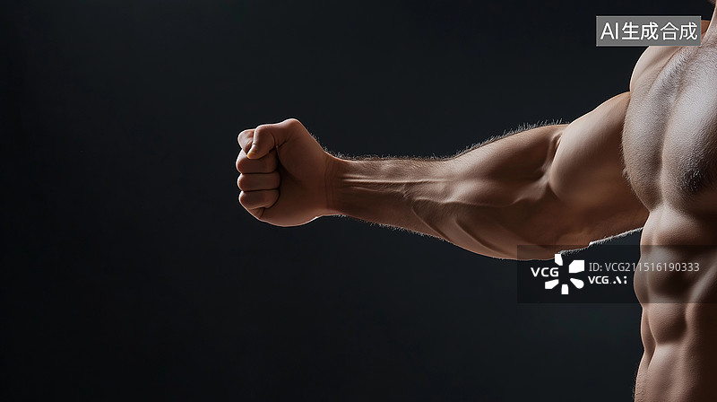 【AI数字艺术】健身男性的手臂图片素材