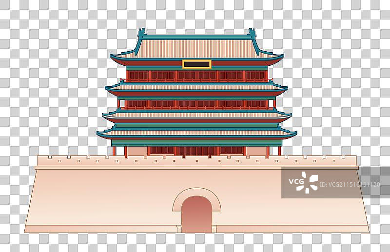 国风山西太原城市印象地标建筑太原五一广场首义门图片素材