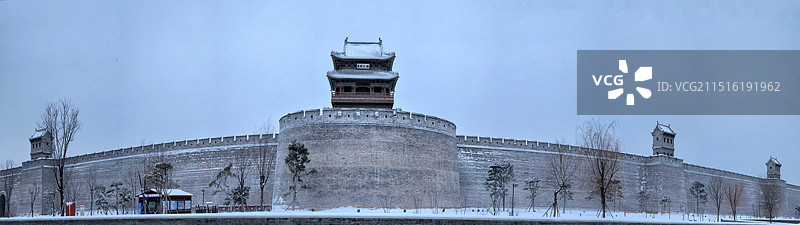 古城雪景图片素材